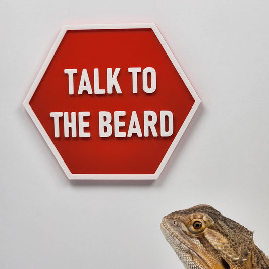 Funny Bearded Dragon Decor for small pet cages | Talk To The Beard | Pet cage decor