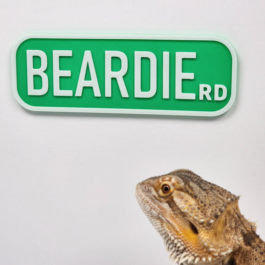 Bearded dragon Beardie RD funny decoration sign for Bearded dragon lizard and reptile dank decor Street Sign