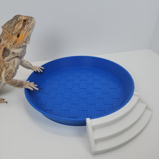 Bearded Dragon/Gecko water bowl and bathing spot | Mini Baby pool for reptile terrarium | Bearded dragon tank decor